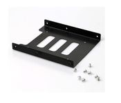 Meshiv 2.5" to 3.5" Bay SSD/HDD Hard Disk Drive Internal Hard Drive Holder Metal Mounting Tray Bracket Adapter Kit - Black