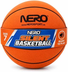NERO SPORT Ninja Silent Indoor Basketball, Soft Foam, Size 7 | Quiet bounce for indoor dribbling and ball handling practice at home; soft foam construction for ages 6 and up.