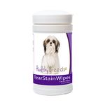 Healthy Breeds Dog Tear Stain & Facial Wipes for Shih Tzu - Over 200 Breeds - Facial Eye Cleaner - 70 Wipes - Cleans Crust Stains Mucus Saliva - Mild Gentle Fragrance Free