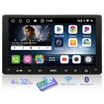 ATOTOLIFE Double Din Car Stereo, Android Auto & Wireless CarPlay with 1280 * 720 QLED Touchscreen, 5.0 Dual Bluetooth, GPS Tracking, 4+32G, LRV, SCVC and 5G WiFi