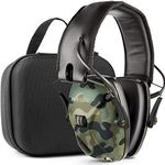 awesafe Electronic Ear Defenders Ear Protection for Adults Shooting Hearing Protection Safety Earmuffs with Hard Storage Case, NRR 24dB