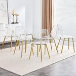 ARCLIS Acrylic Dining Chairs Set of