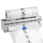 CNC Tattoo Aftercare Bandage 6""x 5.5 Yard Waterproof Adhesive Bandages Transparent Film Dressing with Sliding Cut Tattoo Wraps for Healing Second Skin Protection Tattoo Cover Up Tattoo Supply