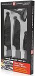 Miracle Blade IV World Class Professional Series Black 7-piece Ceramic Kitchen Knife Set - Sharpest Knives - Maintain Precision Cut: Never Dulls & Won't Rust or Stain