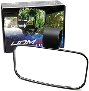 iJDMTOY Universal Fit 1 to 2 inch Round Roll Bar Clamp Mount Convex Inside Center Rearview Mirror For Polaris Yamaha Honda Can-Am Arctic Cat Kawasaki CFMOTO ATV UTV