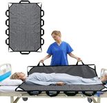 Bed Positioning Pad with Reinforced Handle 70" X 40" Multipurpose Waterproof Transfer Sheet for Turning Lifting & Sliding Reusable Washable Patient Positioning Sheet for Bedridden Caregiver Gray