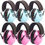 My Happy Tot Noise Cancelling Headphones for Kids, Adjustable Baby Ear Protection Earmuffs with Ergonomic Design (6PK Blue/Pink)