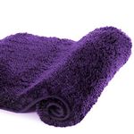 Walensee Bathroom Rug Non Slip Bath Mat for Bathroom (16 x 24, Dark Purple) Water Absorbent Soft Microfiber Shaggy Bathroom Mat Machine Washable Bath Rug for Bathroom Thick Plush Rugs for Shower