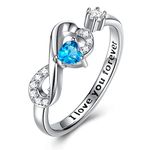 Birthstone Infinity Rings Promise Rings