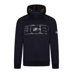 JCB - Horton Hoodie, Medium - Made with 80% Cotton & 20% Polyester - Hoodies for Men Branding Details - Mens Clothes - Cordura Fabric Elbow Patches - 320gsm - Navy/Black