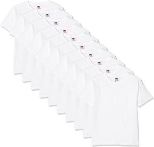 Fruit of the Loom Kids 10 Pack T-Shirt Camiseta, Blanco, 5-6 Años (Pack de 10) para Niños