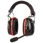 Honeywell RWS-53016 Sync Wireless Earmuff with Bluetooth 4.1, Black with Red Accents