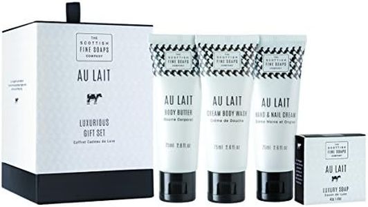 The Scottish Fine Soaps Company Tambor de regalo con Gel 75 ml, Mantequilla 75 ml, Crema de manos 75 ml y Jabón - 225 gr