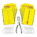 Fire Extinguisher Inspection Tags 25 Pack, 2024-2027 Yearly Monthly Fire Extinguisher Inspection Tags for Indoor or Outdoor Fire Extinguishers, Plastic Fire Extinguisher Inspection Record Tags