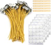 SWIGRANCE 20cm Hemp Candle Wicks 100Pcs, Hemp Braided Wick for Handamde Candle Making, Pre-Waxed with Beeswax