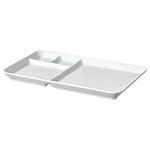 IKEA 365+ Plate with compartments, White, 31x19 cm