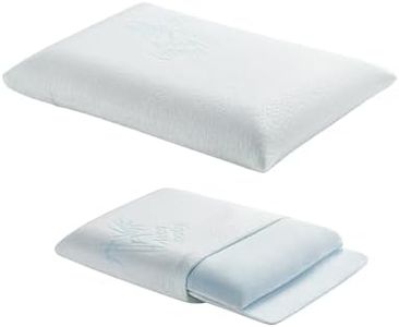 ATTABABY Toddler Pillow, Adjustable Memory Foam Small/Mini Pillow for Toddler 2 Years & Above, for Kids Sleeping, Napping or Traveling, Washable No Zipper Pillowcase, 13” x 18”
