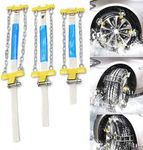 Riloer 10 Packs Car Snow Chains Emergency Anti Slip Tire Chains with Thickened Manganese Steel for Truck SUV in Snow, Ice, Sand and Mud(Tire Width 165-285mm)