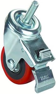 Woodriver 3" Caster Double Locking Swiveling with 1/2" Threaded Spindle