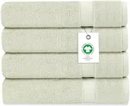 Delara Organic Cotton Luxuriously Plush Bath Sheet Pack of 4 | GOTS & OEKO-TEX Certified | Premium Hotel Quality Towels | Feather Touch Technology|650 GSM Long Staple|Soft, Quick Dry & Ultra-Absorbent