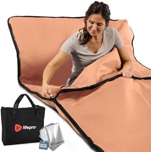 Lifepro RejuvaWrap Infrared Sauna Blanket –Heated Blanket for Relaxation, Portable Sauna Suit Wrap – Spa-Like Experience at Home with 9 heat levels (95°F to 176°F) Thermal Detox Wraps & Hand Towel