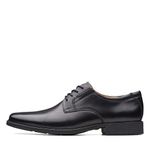Clarks Men's Tilden Plain Derbys, Black Black Leather, 11 UK