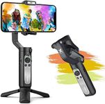 hohem Gimbal Stabilizer for Smartphon - Hohem smartphone gimbal, Various Professional Shooting Functions for Vlog Youtuber, Portable, Face Track 3.0, Gimble for iPhone and Android - iSteady X, Black