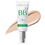 Marcelle BB Natural Cream, Fair, Light Coverage, with Hydrating Vitamin C and Green Tea Extract, Hypoallergenic, Fragrance-Free, Cruelty-Free, Paraben-Free, Non-Comedogenic, Oil-Free, Vegan, 45 mL