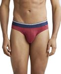 Jockey Men's Super Combed Cotton Stretch Briefs with Double Layered Contoured Pouch & Ultra-Soft Americana Waistband US59_Red Melange_M