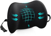 Lumbar Support Pillow for Office Chair, Car Lumbar Pillow Lower Back Pain Relief, Memory Foam Back Cushion with 4D Mesh Cover and Adjustable Straps, Ergonomic Chair Back Pillow for Car,Bed, Gaming