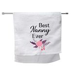 PXTIDY Nanny Gifts Grandmother Gifts Babysitter Gifts Best Nanny Ever Embroidered Wash Towel Nanny Appreciation Gifts