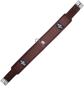 PROFESSIONAL'S CHOICE VenTech English Girth | Ventilated Neoprene Non Slip Liner Breathable Contoured Secure Fit Horse Girth, Chocolate, 54"