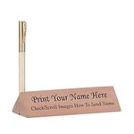 KUSTOMIZE Personalized Wooden Desk Name Plate with Openable Box, Office Table Accessory, Customized Gift with Your Name Printed, Gold