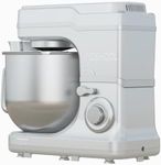 GarveeTech Stainless Steel 1 Silver 42*40*15cm1 Enhanced Mixing Power With 7.5QT Stand Mixer - 10-Speed, 3-In-1 Design, Stainless Steel Bowl, Egg Whisk, Dough Hook, Beater, Compact for Home Cooking