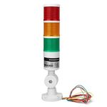 Industrial Signal Light 3 Colors LED Tower Alarm Indicator DC 24V Red Green Yellow Waterproof Round Column Warning Light for CNC Lathe Machine