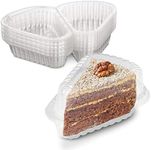 MT Products Hinged Plastic Pie, Cheesecake, Cake Slice Container Pack of 20