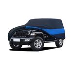 MORNYRAY Compatible with Jeep Wrangler 2dr, Custom Fit Wrangler Unlimited 4 Door JK JL Rubicon/Sahara,etc Waterproof All Weather for Automobiles Full car Cover