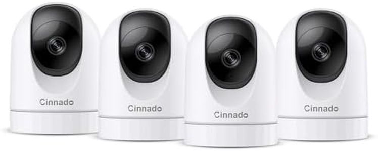 Cinnado 2K Home Security Cameras-2.4Ghz WiFi Indoor Camera with 360° Motion Detection for Pets/Nanny/Baby/Dog, 2 Way Audio, 24/7 SD Card Storage, Cloud Storage, Works with Alexa & Google Home, D1 4P