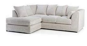 CHICAGO JUMBO CORD CORNER SOFA 5 COLOURS - LEFT/RIGHT HAND (Cream Jumbo Cord, Left Hand Corner Sofa)