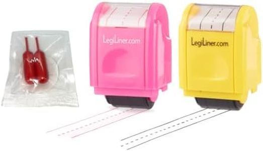 LEGILINER Set of 2: one 3/4" Shaded Pink and one 1/2" Yellow and a Free red Ink Refill
