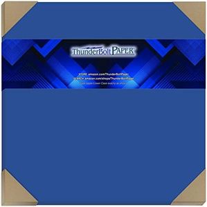 100 Bright Royal Blue Color 65# Cover/Card Paper Sheets 12 X 12 Inches Scrapbook Album Cover Size - 65 lb/pound Light Weight Cardstock - Quality Smooth Paper Surface