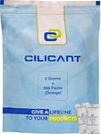 CILICAnT 2 Gram (500 Pcs) Premium Silica Gel Orange Packets Desiccant Dehumidifiers, Indicating Silica Gel Packs for Moisture Absorption (2 Gram X 500 Pcs = 1 Kg)