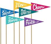 Genuine Fred MOST SPIRITED, Pennant Cocktail Picks, 24 Picks