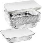 25 Pack Aluminum Pans Disposable Foil, Half Size Steam Table Deep Pans - Tin Pans Great for Cooking, Heating, Storing, Prepping Food