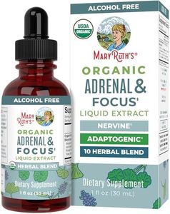 Adrenal Support & Focus Supplement by MaryRuth's | Adrenal Supplements Help The Body Manage Stressors & Improve Focus | Nootropic Adrenal Complex with Astragalus Root, Gingko Leaf, Wood Betony Herb