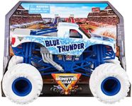 Monster Jam, Official Blue Thunder Monster Truck, Collector Die-Cast Vehicle, 1:24 Scale, Kids’ Toys for Boys and Girls Aged 3 and up