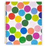 Kate Spade New York Large College Ruled Notebook, 11" x 9.5" Spiral Notebook with 160 Pages, Mini Golf