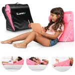 Lunix LX12 3pcs Floor Pillow for Kids, Kids Reading Pillow, Lounge Chair, Kids Sofa Chair, Toddler Recliner, Cushion, Floor Pillow Lounger, Kids Furniture for Playroom, up to 10 Years Old, Pink