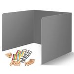 20-Pack Desk Dividers for Students - Durable & Waterproof Plastic Privacy Shield Divider, Classroom Folders Teacher Supplies, Easy-to-Clean Plastic Study Carrel Folder Boards for Student Desks, Grey