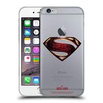 Head Case Designs Officially Licensed Justice League Movie Superman Logos Soft Gel Case Compatible With Apple iPhone 6 / iPhone 6s